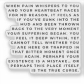 Soul in the Mud – Deep Emotional Quote Sticker (Vorderseite)