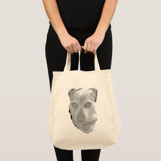 Soul in the Scruff – Emotional Dog Portrait Tote Tragetasche (Vorderseite (Produkt))