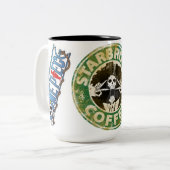🎸Soul King Pirate Mug | Musical Skeleton ☕. Zweifarbige Tasse (Vorderseite Links)