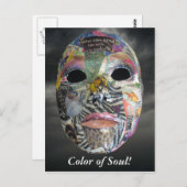 Soul kommt in allen Farbmasken Postkarte (Vorne/Hinten)