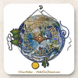 Soul-Kompass Erde des Planeten Wandern Getränkeuntersetzer