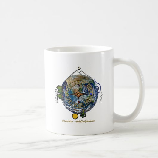 Soul-Kompass Erde des Planeten Wandern Kaffeetasse (Rechts)