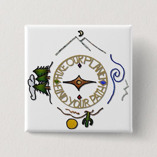 Soul-Kompass unseres Planeten Button (Vorderseite)