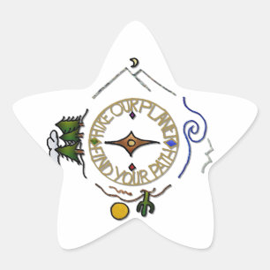 Soul-Kompass unseres Planeten Stern-Aufkleber
