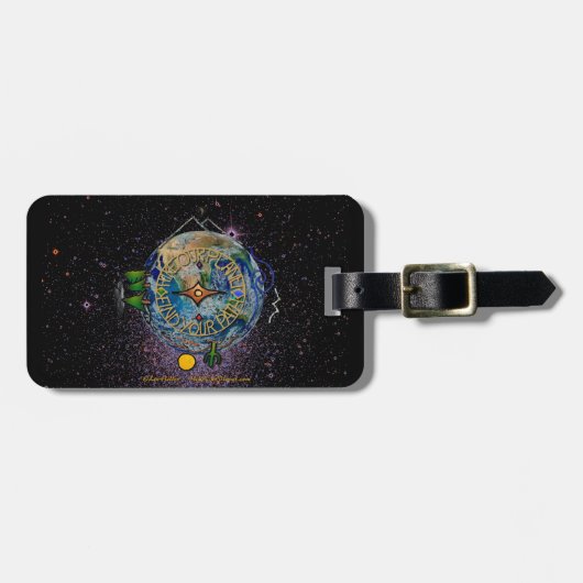 Soul-Kompass-Weltraum unseres Planeten Gepäckanhänger (Vorderseite horizontal)