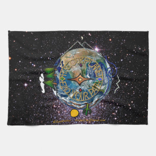 Soul-Kompass-Weltraum unseres Planeten Geschirrtuch