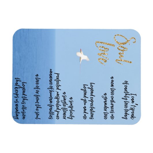 Soul Liebe Gedicht Magnet (Horizontal)