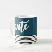 SOUL + MATE Aquamarine Streifen Couch Kaffee Tasse (Vorderseite Links)