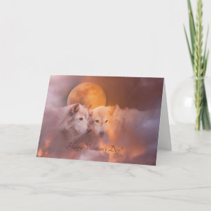 Soul-Mate-Card für zwei Wölfe Feiertagskarte