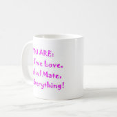 Soul Mate Gedicht Kaffeetasse (Vorderseite Links)