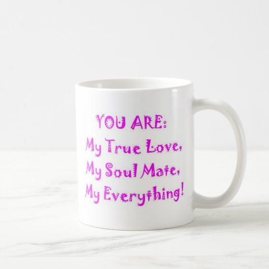 Soul Mate Gedicht Kaffeetasse (Rechts)