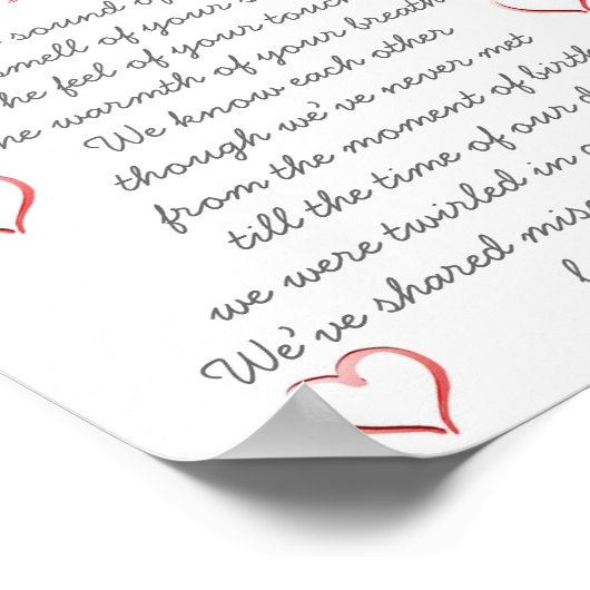 Soul Mate Gedicht Poster (Ecke)