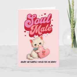 Soul Mate Retro Kity Valentine’s Day Card Feiertagskarte