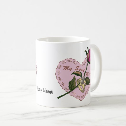 Soul Mate Rose Hochzeit Tasse (VorderseiteRechts)