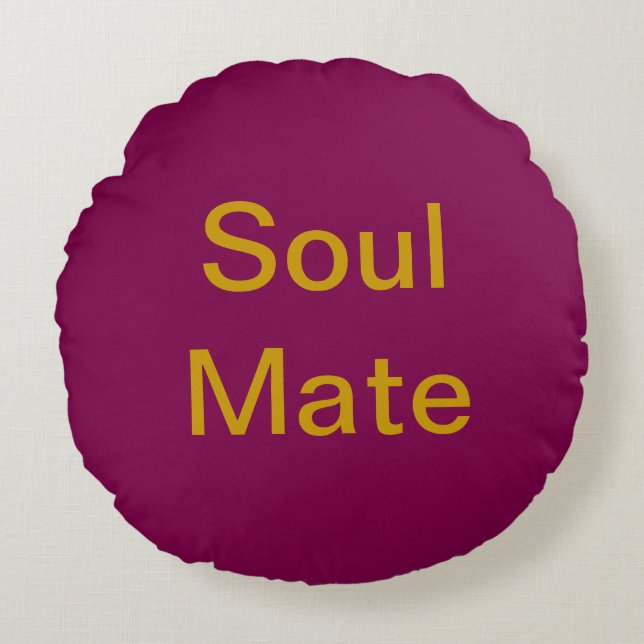 Soul Mate Round Pillow Rundes Kissen (Vorderseite)