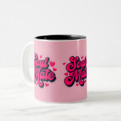 Soul Mate Tasse - Niedlicher Kaffee-Cup in Rosa un (Vorderseite Links)