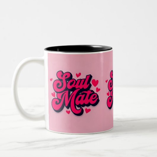 Soul Mate Tasse - Niedlicher Kaffee-Cup in Rosa un (Links)
