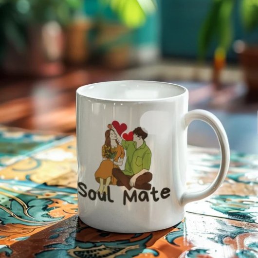 Soul Mate Tasse - Romantischer Kaffeecup für Paare