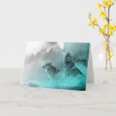 Soul Mate Wolves Hochzeitkarte Karte (Gelbe Blume)