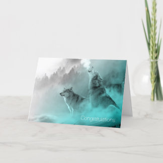 Soul Mate Wolves Hochzeitkarte Karte