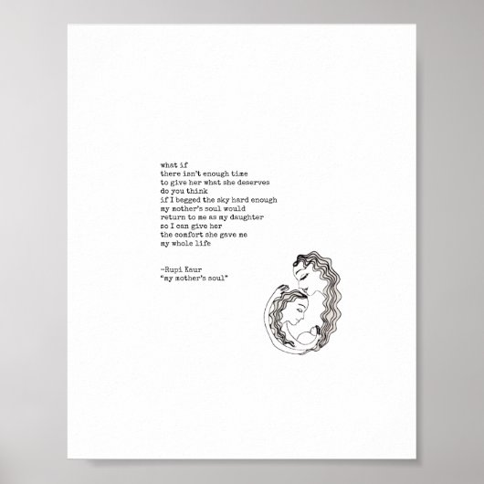 Soul meiner Mutter von Rupi Kaur Poster (Vorne)