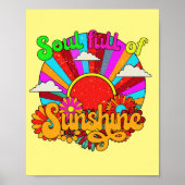Soul mit Sonnenschein - farbenfrohe Retrosonne Poster (Vorne)