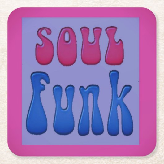 Soul Music Funky Rechteckiger Pappuntersetzer (Vorderseite)