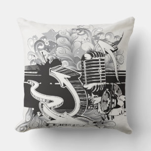Soul Music Pillow mit Jazz Reversible Kissen