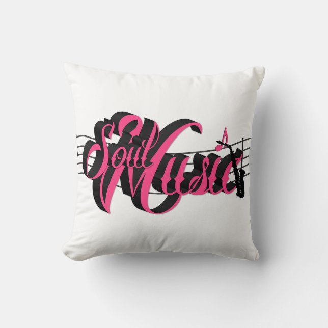 Soul Music Throw Kissen (Vorderseite)