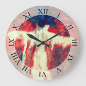 Soul noch Abstrakte Kunstmauer Große Wanduhr (Vorderseite)