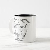 Soul Pitbull Dog Lover Zweifarbige Tasse (Vorderseite Links)