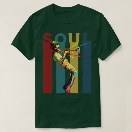 Soul Retro Design mit Jazz Trompete Player 1 T-Shirt (Design vorne)