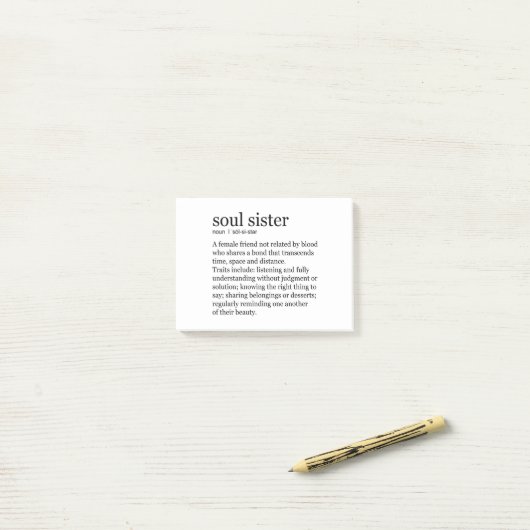 Soul-Schwester-Geschenke Post-it Klebezettel (Auf Schreibtisch)