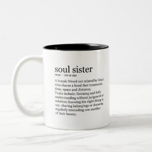 Soul-Schwester-Geschenke Zweifarbige Tasse