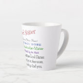 Soul Schwester Heartwarming & Funny Coffee Latte T Milchtasse (Rechte Ecke)