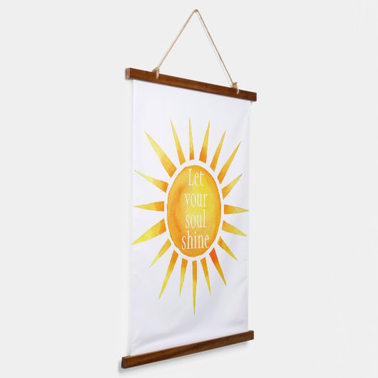 Soul Shine Inspiriere Wasserfarbe Wandteppich Mit Holzrahmen (Gewinkelt)