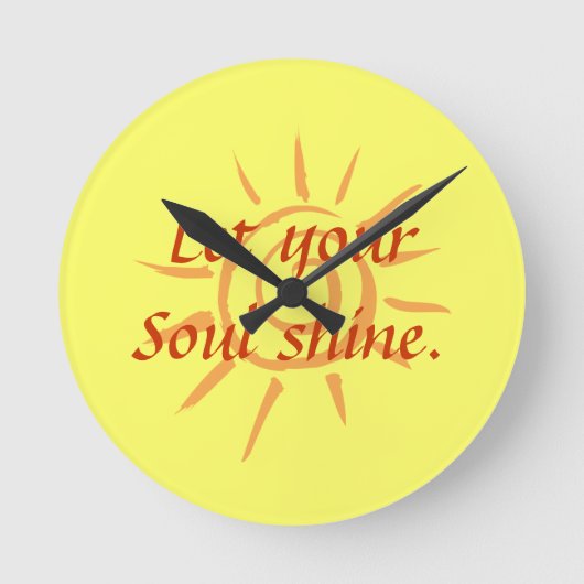Soul Shine Runde Wanduhr (Vorderseite)