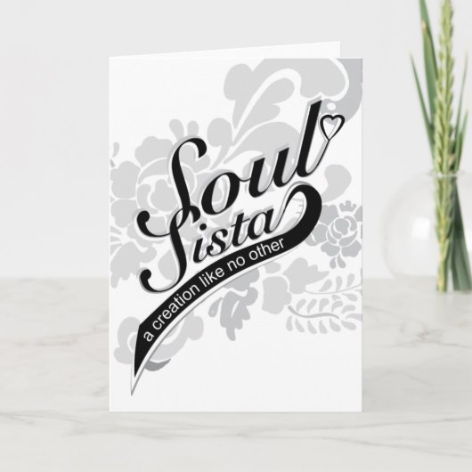 Soul Sista Grußkarte Karte (Vorderseite)