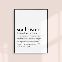 Soul Sister definiert Geschenk für die beste Freun Poster
