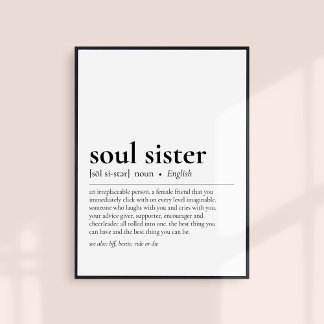 Soul Sister definiert Geschenk für die beste Freun Poster