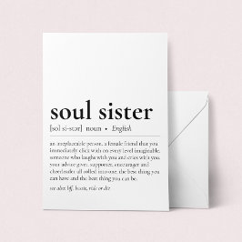 Soul Sister Definition Wörterbuch Begrüßung Karte