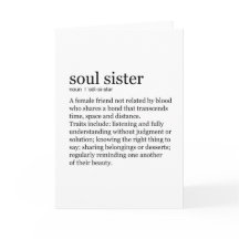 Soul Sister dictionary definition Grußkarte