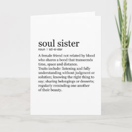 Soul Sister dictionary definition Grußkarte Karte
