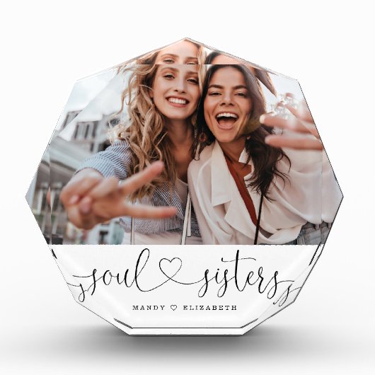 Soul Sister Script Geschenk für Sister Foto Keepak (Vorderseite)