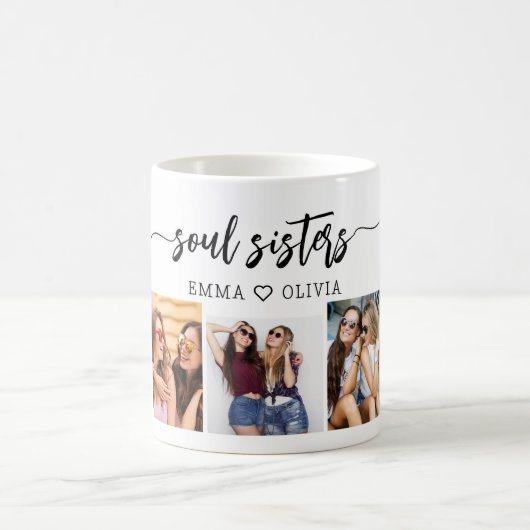 Soul Sisters 3 Foto Collage Keepake Kaffeetasse (Mittel)