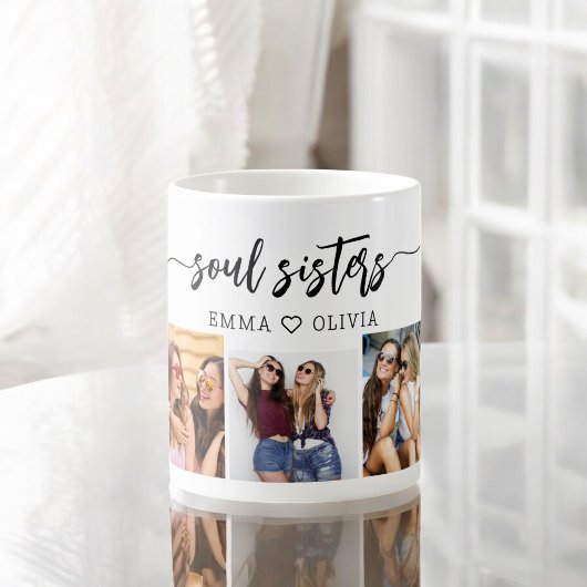 Soul Sisters 3 Foto Collage Keepake Kaffeetasse