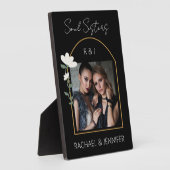 Soul Sisters Custom Foto Name Monogram Keepake Fotoplatte (Seite)