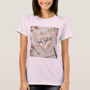Soul Sisters Elegante Kalligraphie T-Shirt