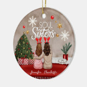 Soul Sisters Personalisiert Beste Freunde Weihnach Keramik Ornament (Links)