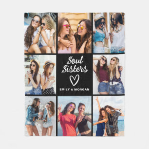 Soul Sisters Skriptgeschenk für Friends Foto Colla Fleecedecke